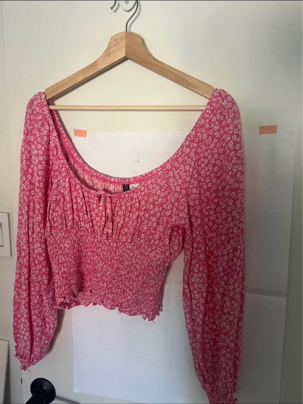 H&M pink floral top